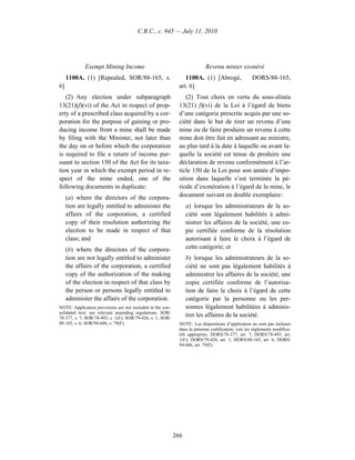 Income tax regulation