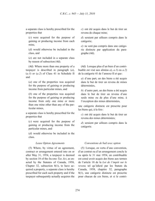 Income tax regulation