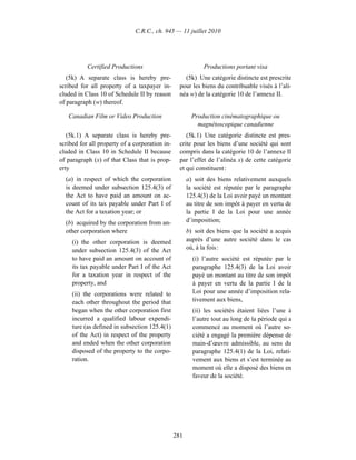 Income tax regulation