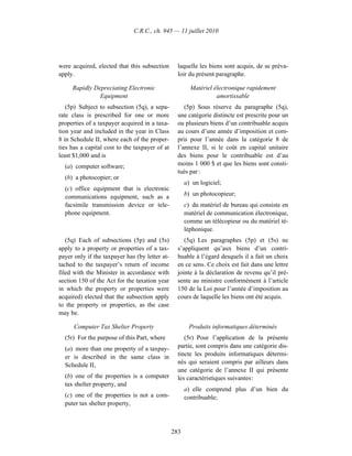 Income tax regulation