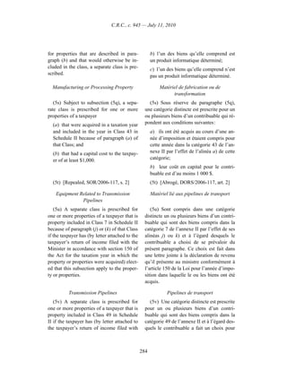 Income tax regulation