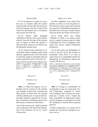 Income tax regulation