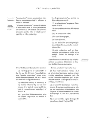 Income tax regulation