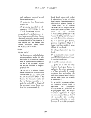 Income tax regulation