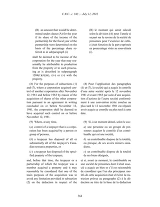 Income tax regulation