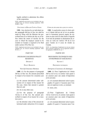 Income tax regulation