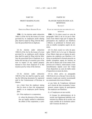 Income tax regulation