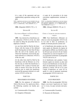 Income tax regulation