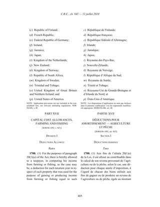 Income tax regulation