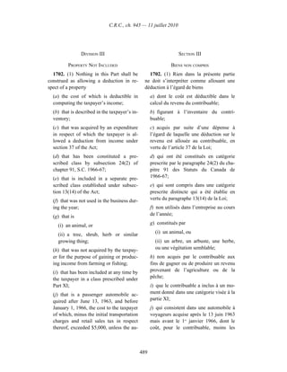 Income tax regulation