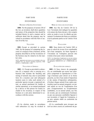 Income tax regulation