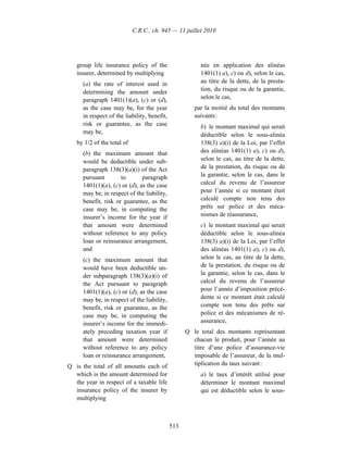 Income tax regulation