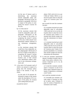 Income tax regulation