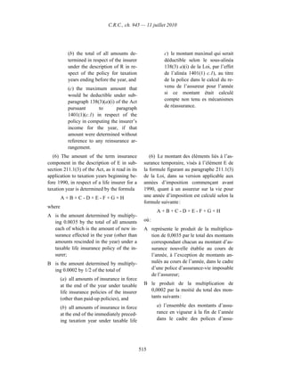 Income tax regulation