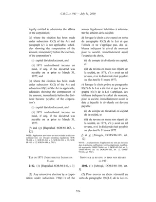 Income tax regulation