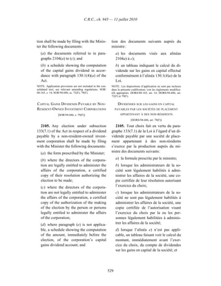 Income tax regulation