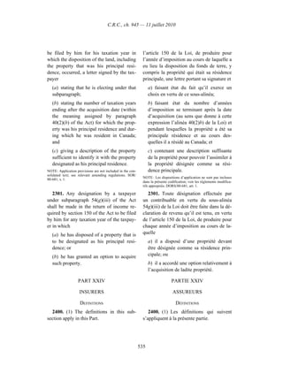 Income tax regulation