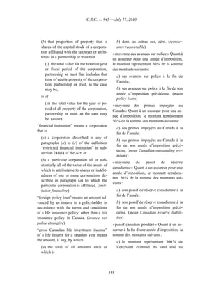 Income tax regulation