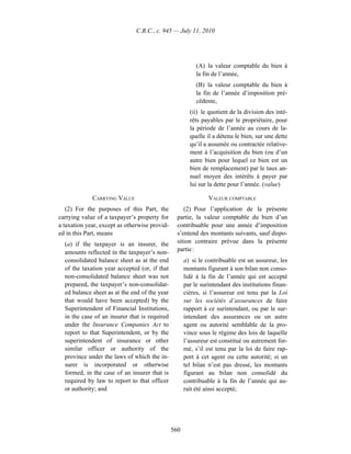 Income tax regulation