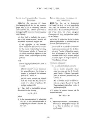 Income tax regulation