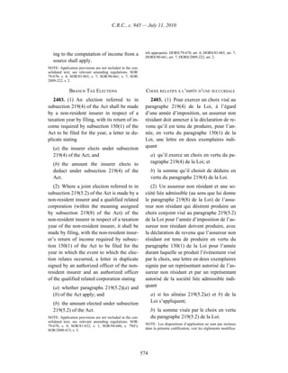 Income tax regulation