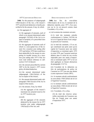 Income tax regulation