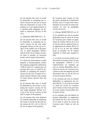 Income tax regulation