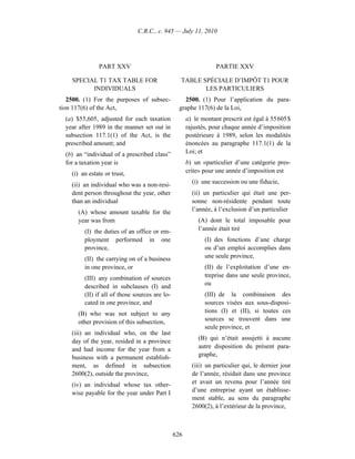 Income tax regulation