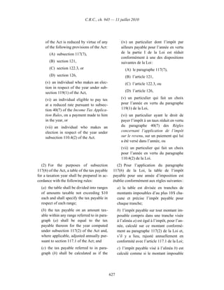 Income tax regulation