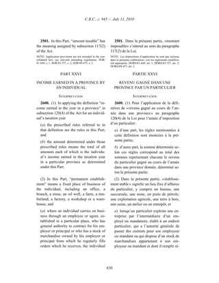 Income tax regulation