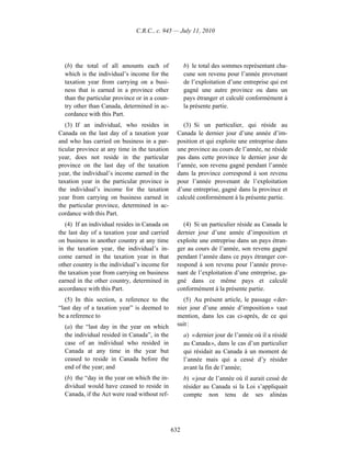 Income tax regulation