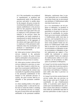 Income tax regulation