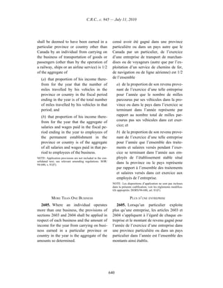 Income tax regulation