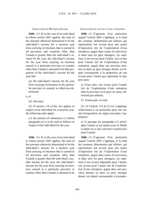 Income tax regulation