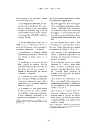 Income tax regulation