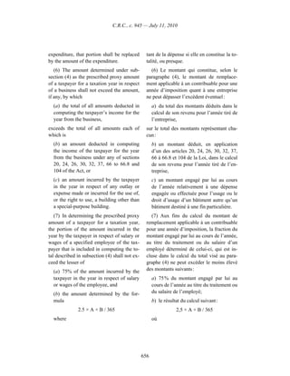 Income tax regulation