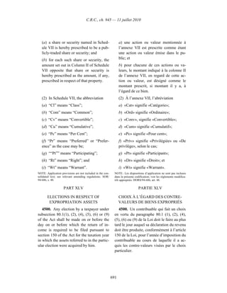 Income tax regulation