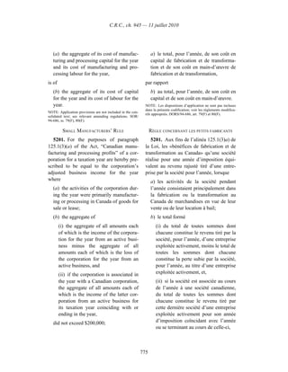 Income tax regulation