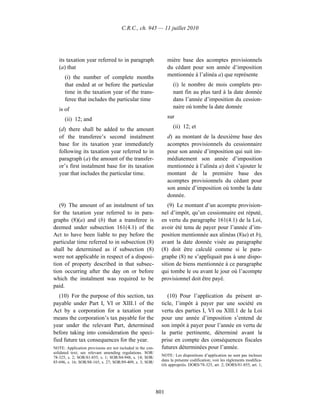 Income tax regulation