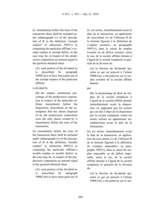 Income tax regulation