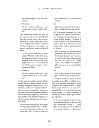 Income tax regulation