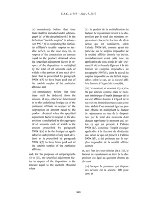 Income tax regulation