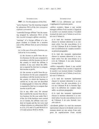 Income tax regulation