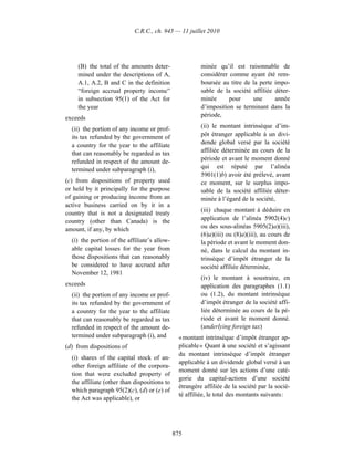 Income tax regulation