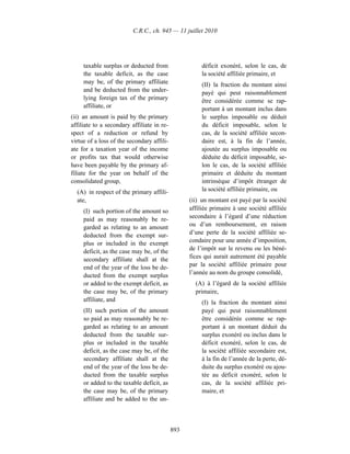 Income tax regulation