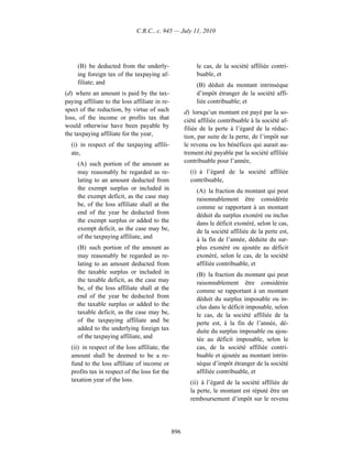 Income tax regulation