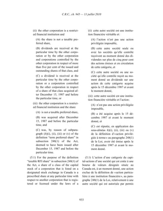 Income tax regulation