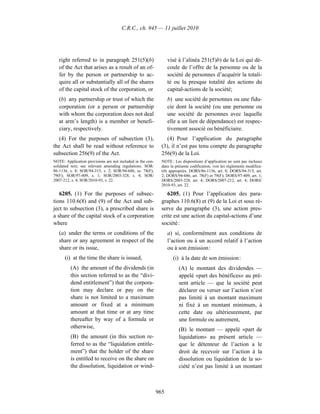 Income tax regulation