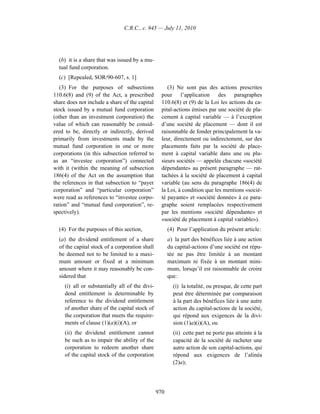 Income tax regulation