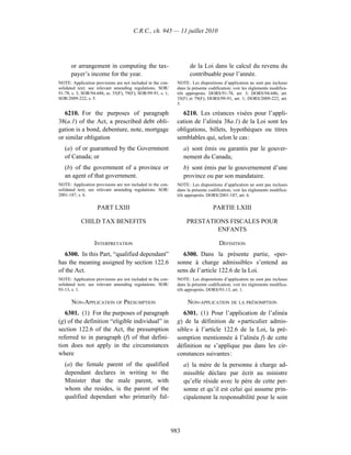 Income tax regulation